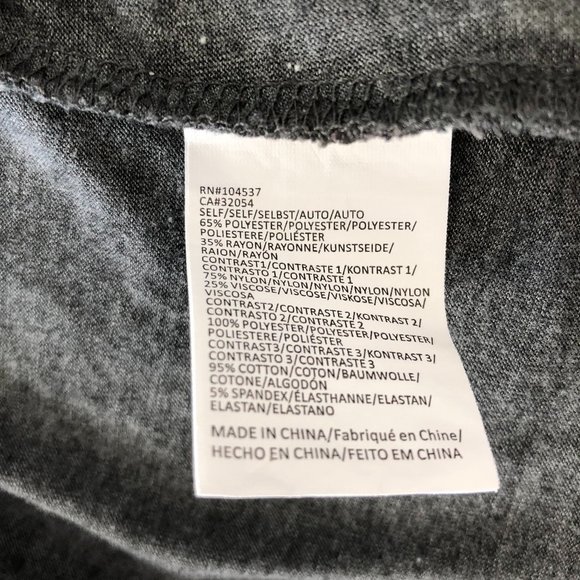 Elevated Grey T-shirt with Velvet Flocked Sleeves - Picture 7 of 8